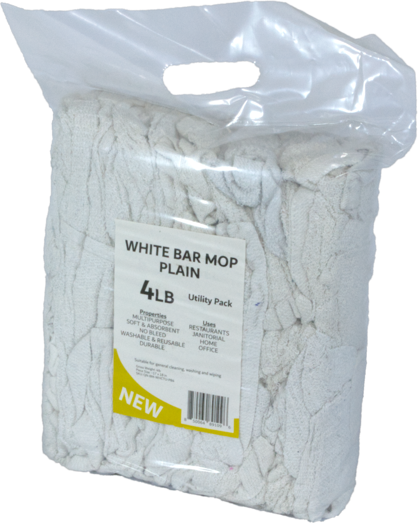 White Bar Mop Plain