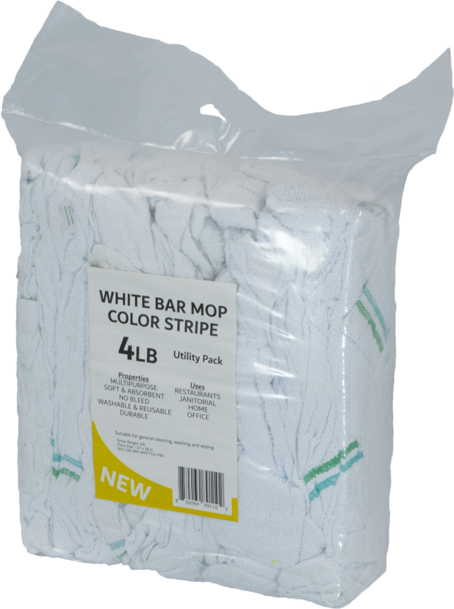 White Bar Mop Color Stripe