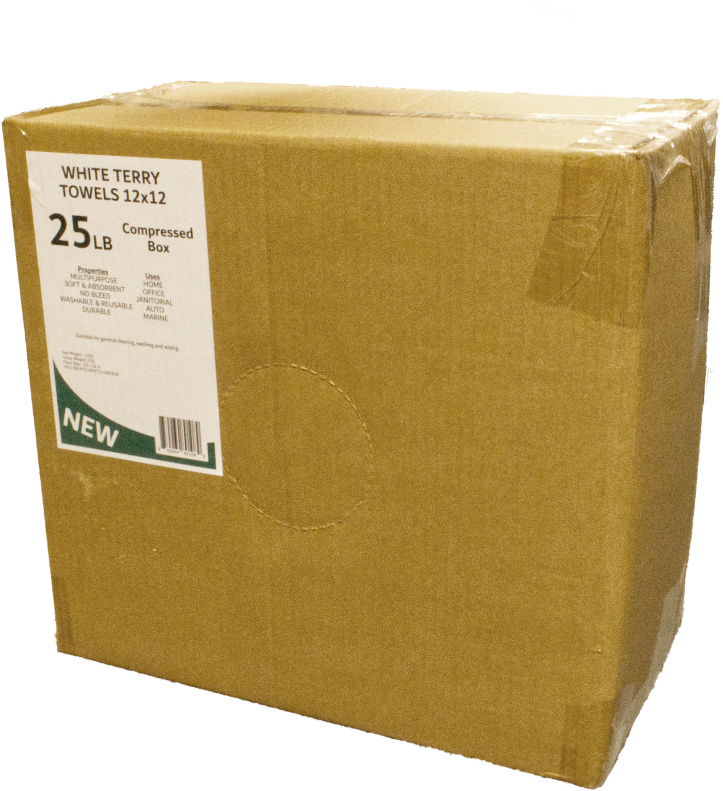 White Terry Towels 12x12