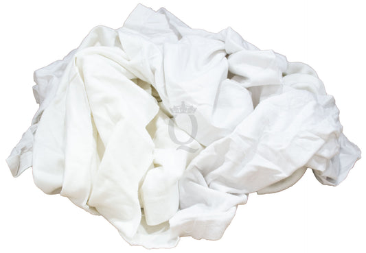 Recycled White T-Shirt Rags